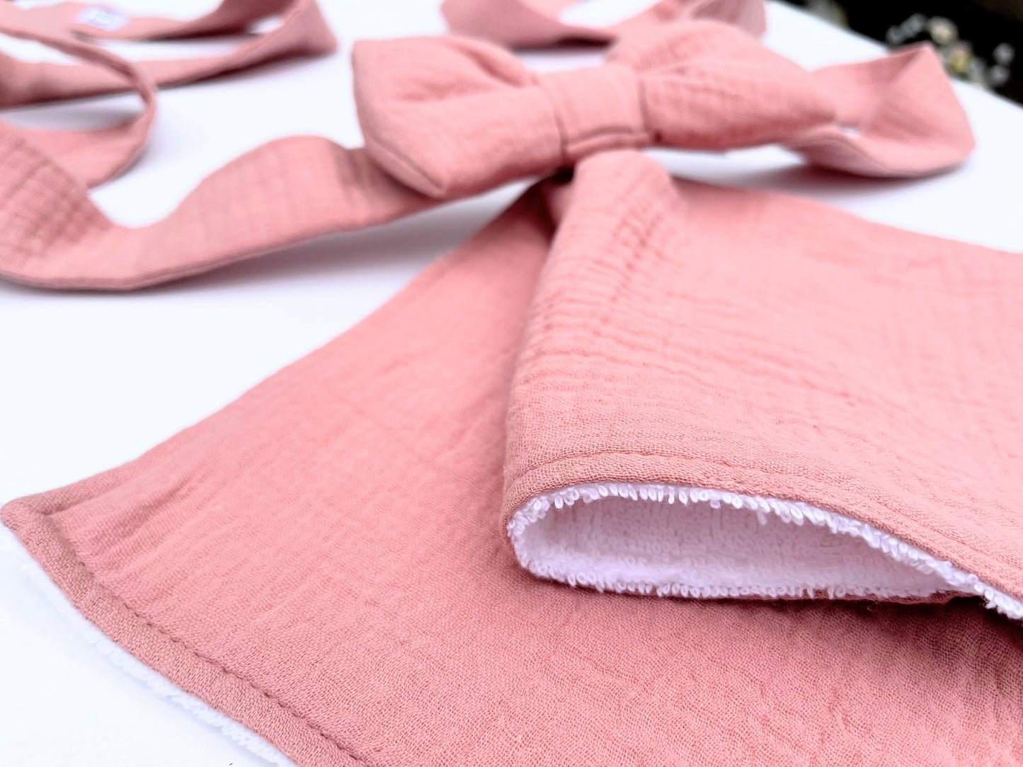 Mamabow in Flamingo Pink 3 Burp Cloth Bundle