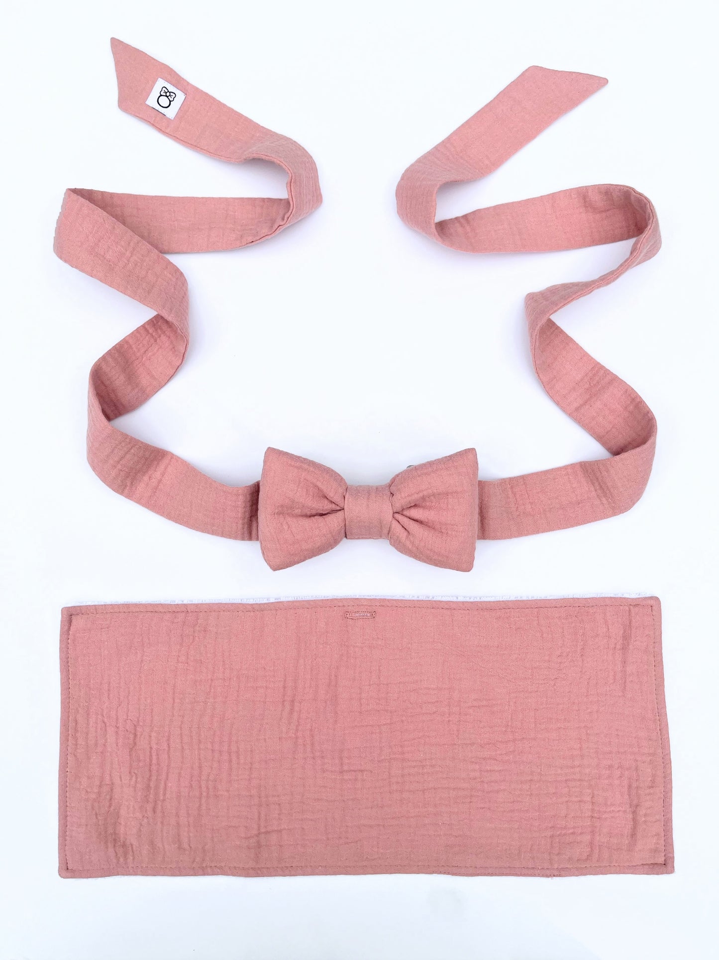 Mamabow in Flamingo Pink 3 Burp Cloth Bundle