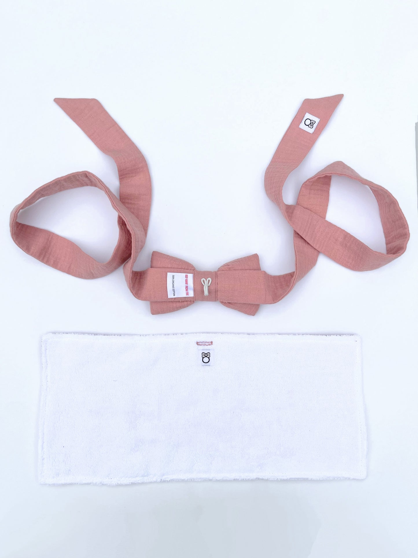 Mamabow in Flamingo Pink 3 Burp Cloth Bundle