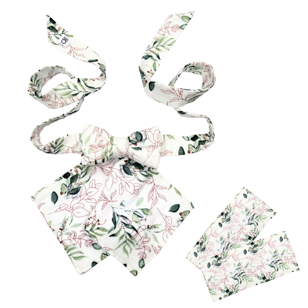 Mamabow in Garden Vine 3 Burp Cloth Bundle