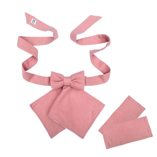 Mamabow in Flamingo Pink 3 Burp Cloth Bundle