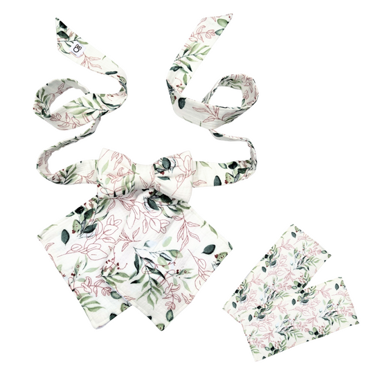 Mamabow in Garden Vine 3 Burp Cloth Bundle